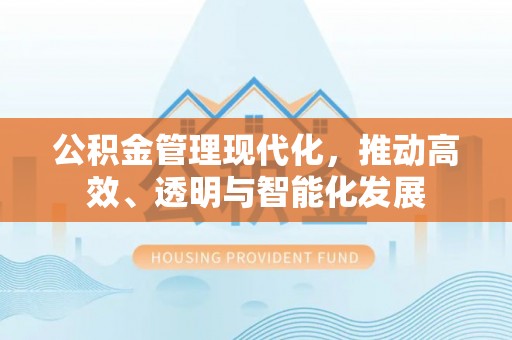 定西公积金管理现代化，推动高效、透明与智能化发展