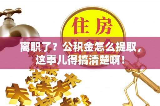 定西离职了？公积金怎么提取，这事儿得搞清楚啊！
